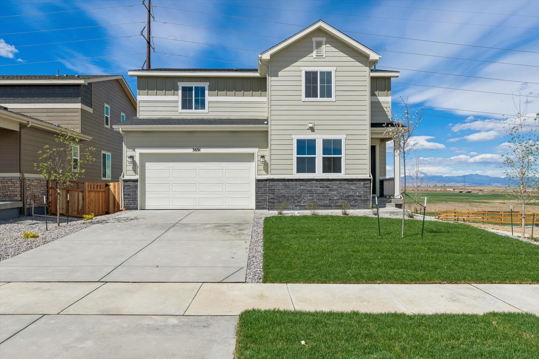 A house with a garage.