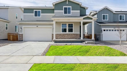 A house with a garage.