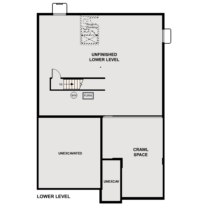 Diagram. Cimarron Floorplan, Standard Basement
