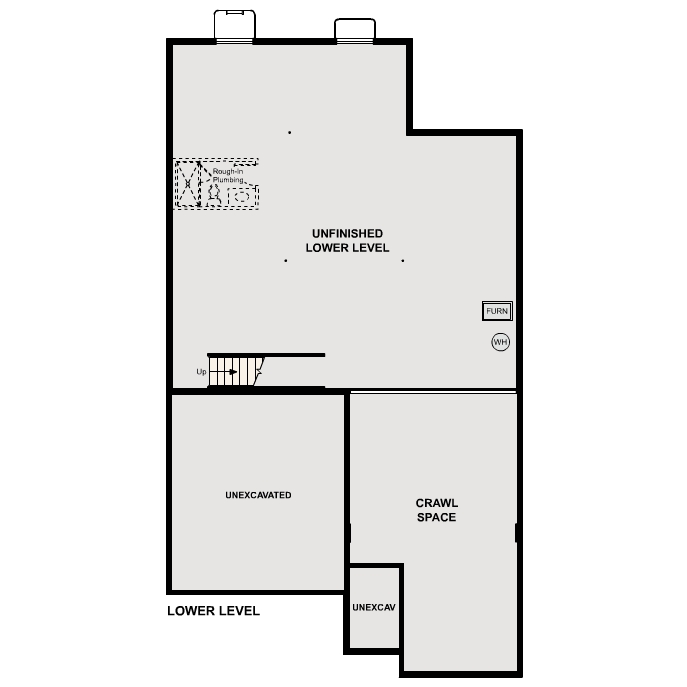 Diagram. Livingston Floorplan, Standard Basement