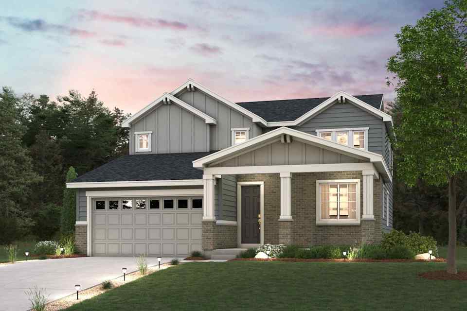 A house with a driveway.