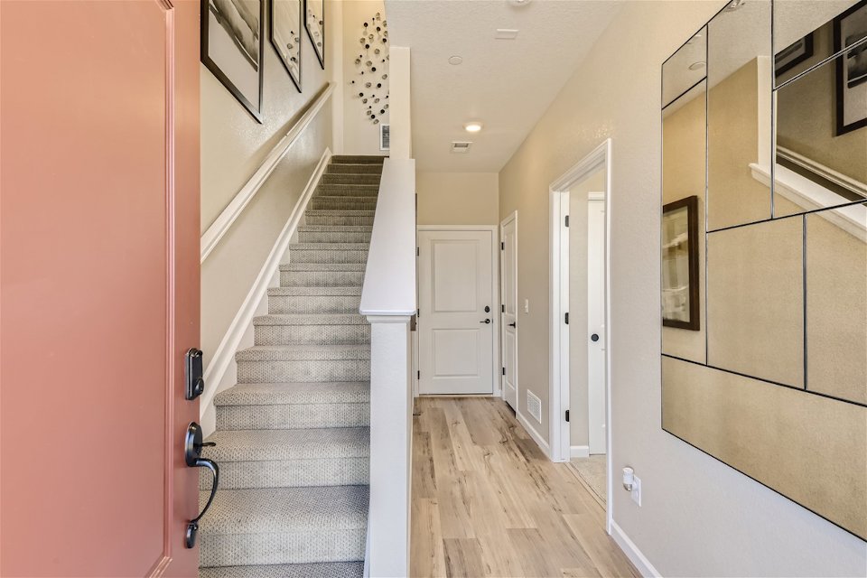A staircase in a house.
