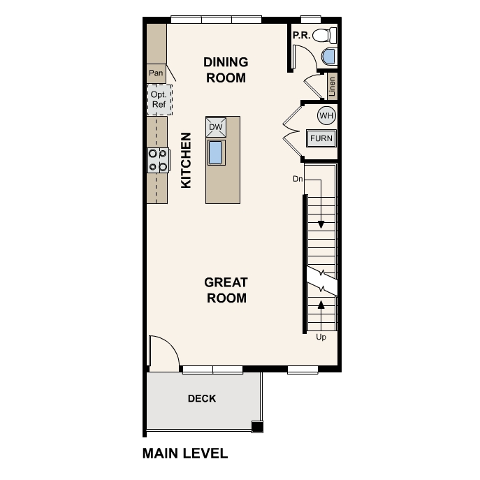 Diagram, engineering drawing. 304 Floorplan, Main Level