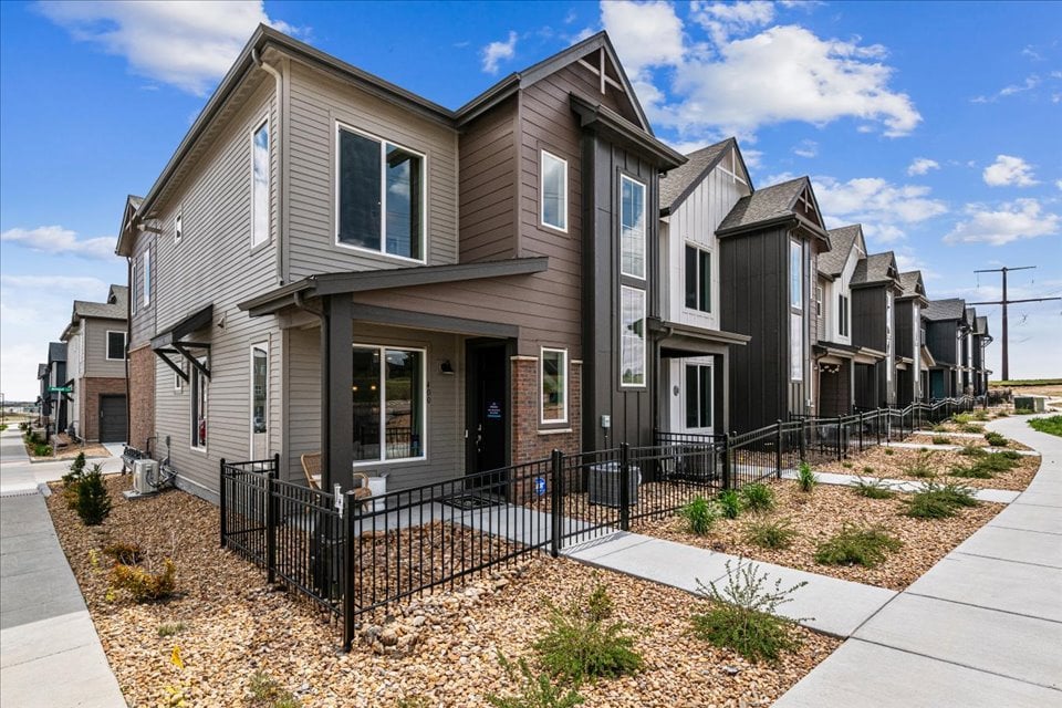 A row of houses.