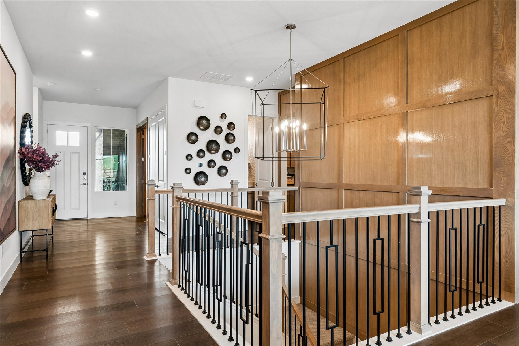 A staircase in a house.