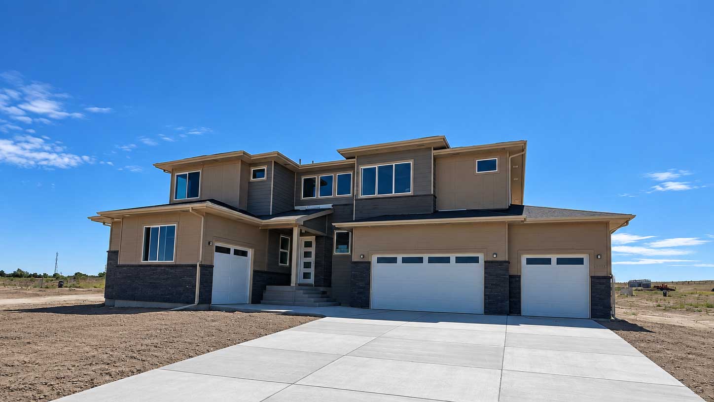 A house with garages.