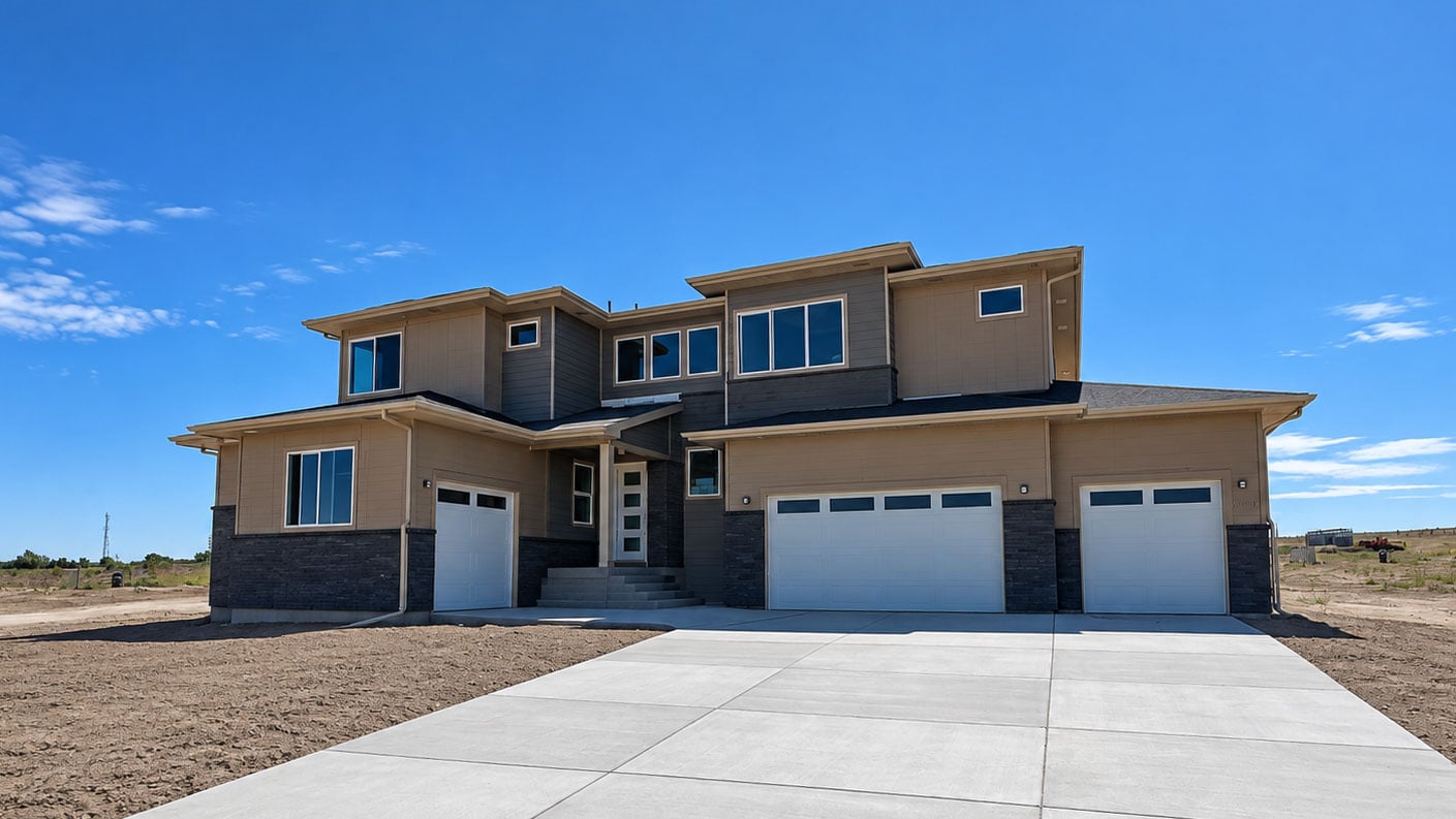 A house with garages.