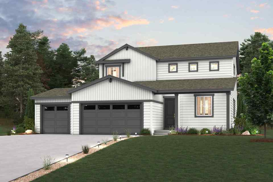 A house with a driveway.