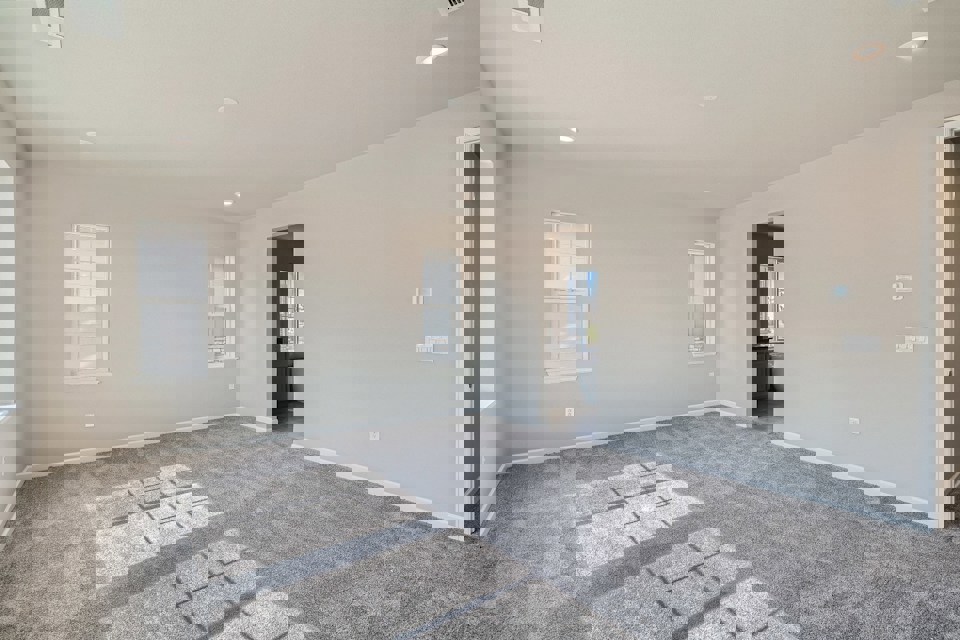 A room with a tile floor and a tile floor.