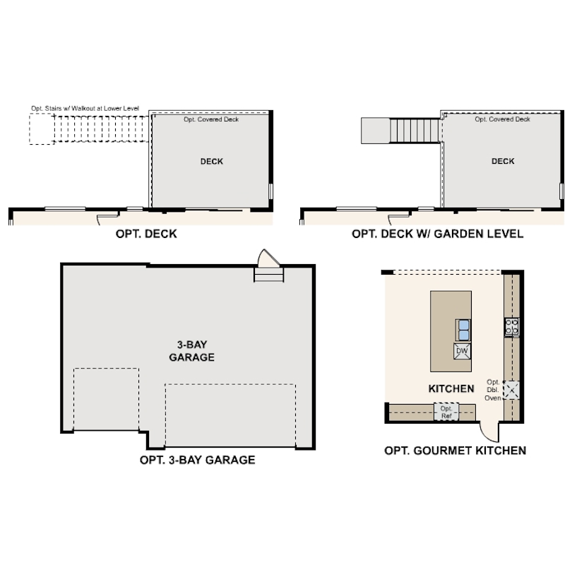 Wellesley | Residence 50264 | Main Level Floor Plan Options