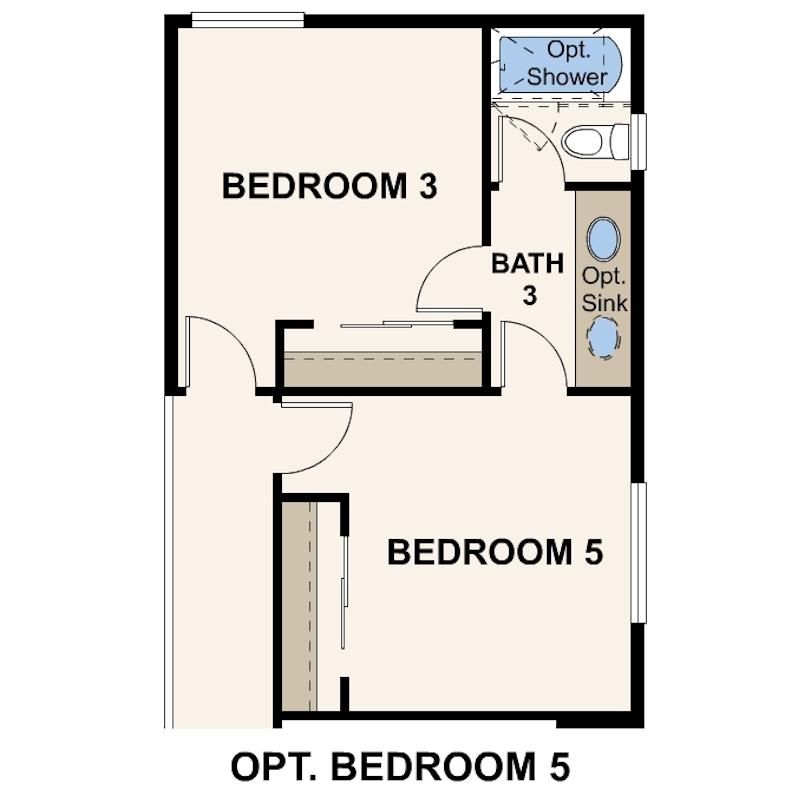 Wellesley | Residence 50264 | Upper Level Floor Plan Options