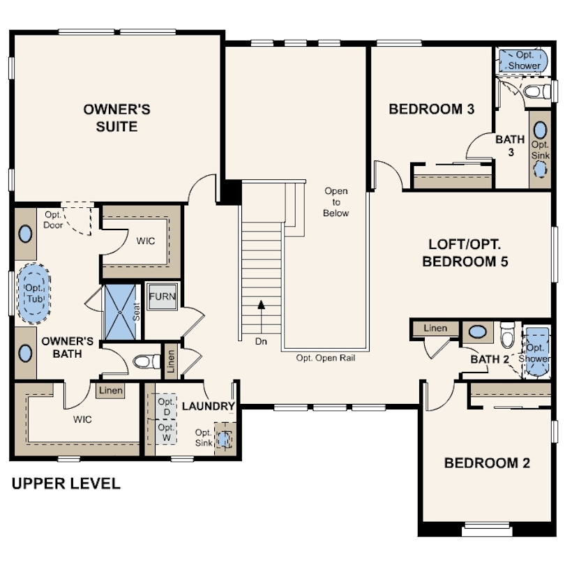Wellesley | Residence 50264 | Upper Level Floor Plan