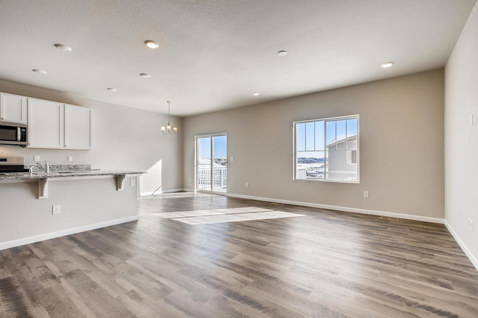 A large empty kitchen.