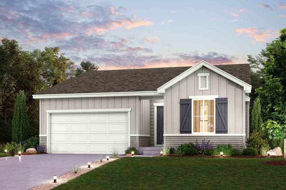 A house with a garage.