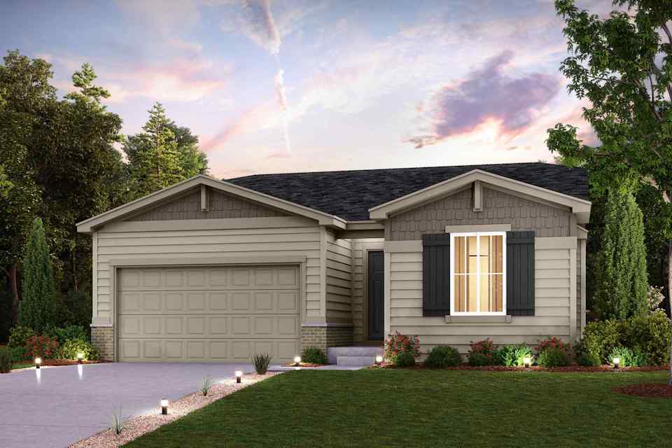 A house with a garage.