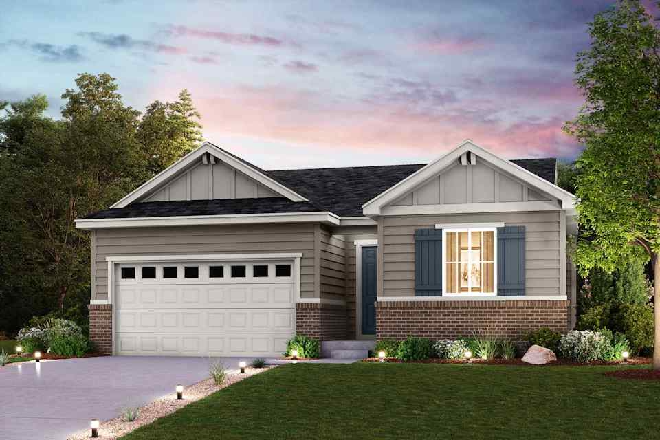 A house with a garage.