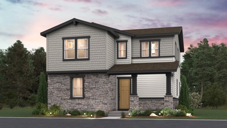 A house with trees and grass.