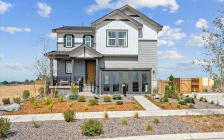 A house with a fence around it.