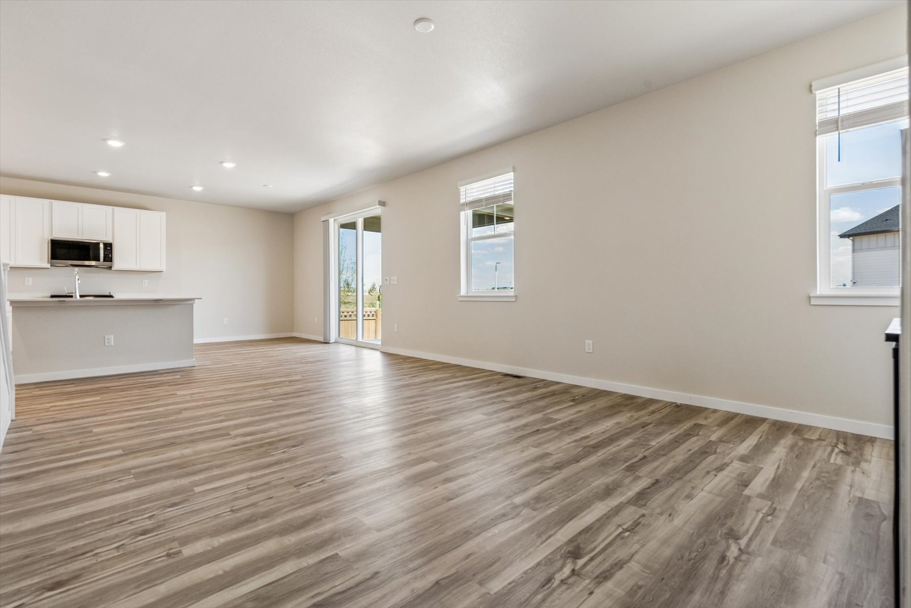 A large empty living room.
