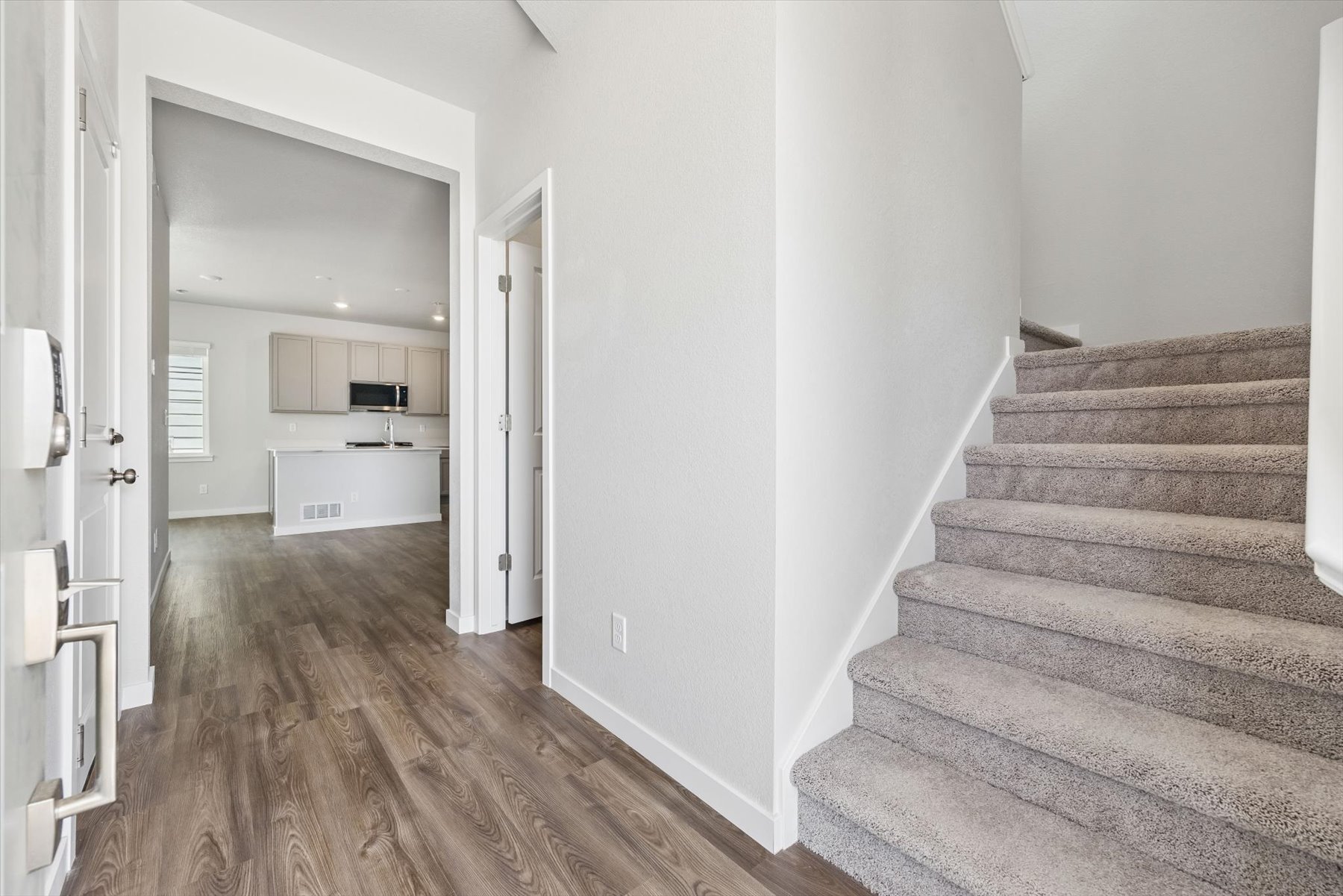 A staircase in a house.