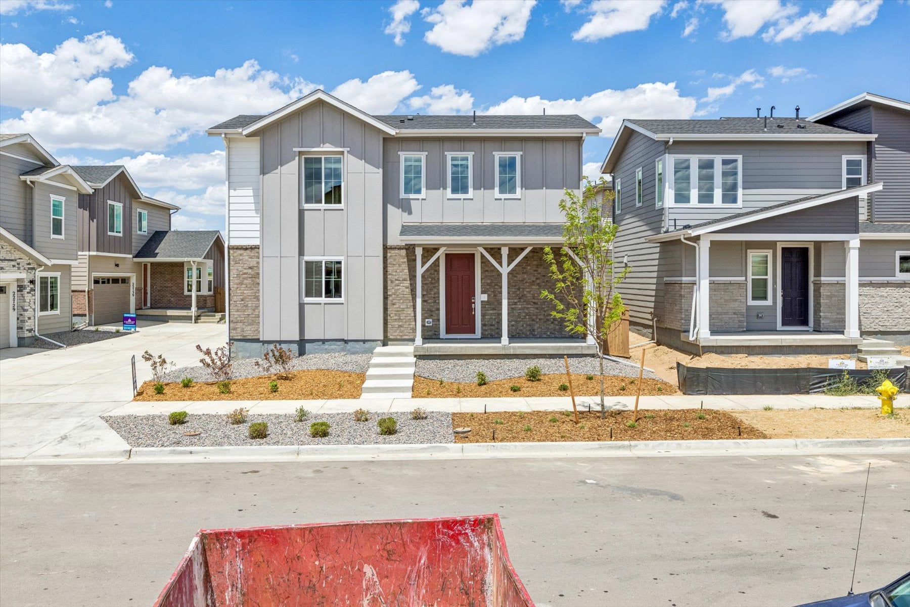 A row of houses.