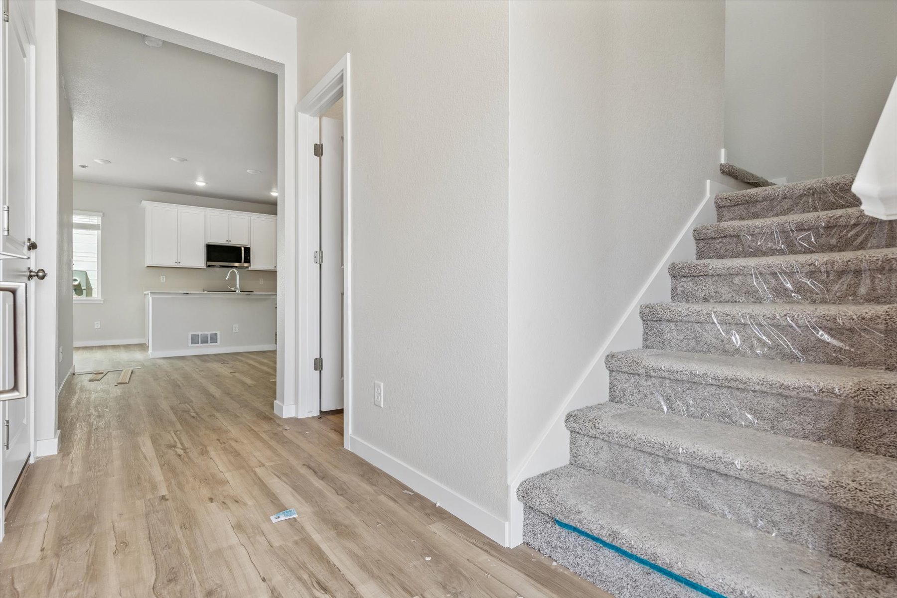 A staircase in a house.