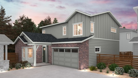 A house with a garage.