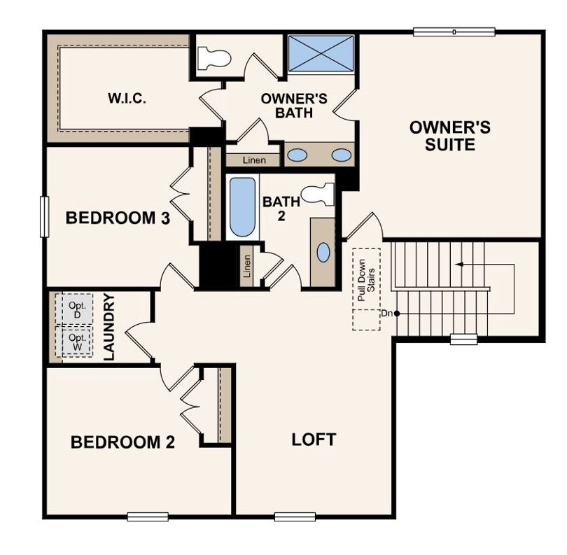 Second Floor of Burton Plan