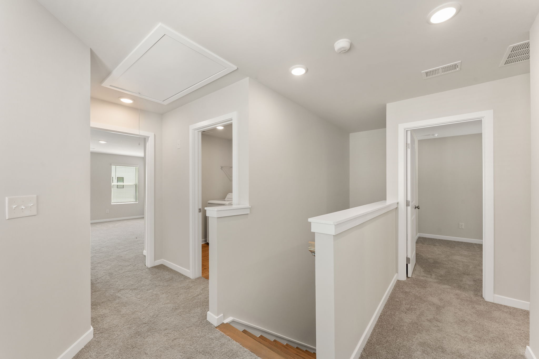 A room with white walls.