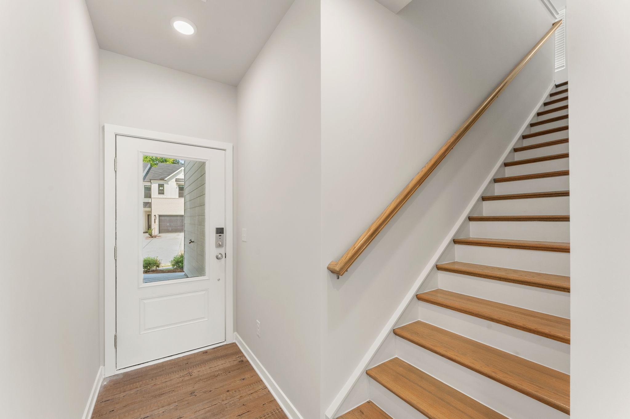 A staircase in a house.