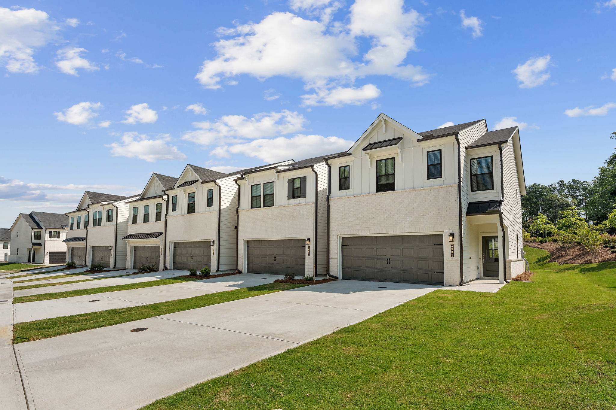 A row of houses.