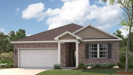 A house with a garage.