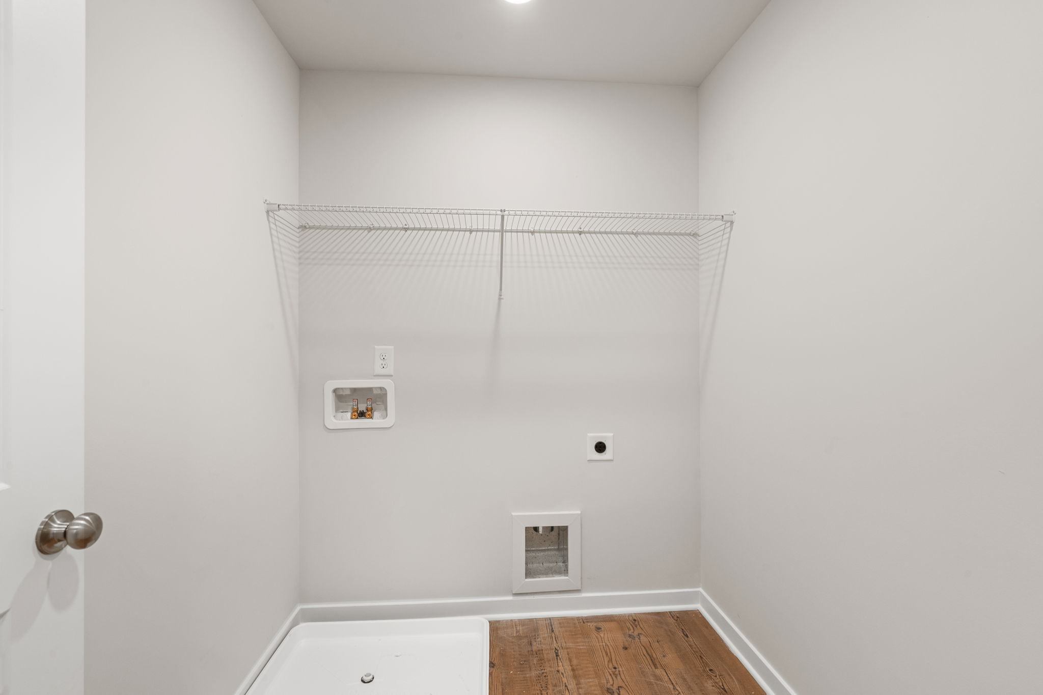 A shower in a room.