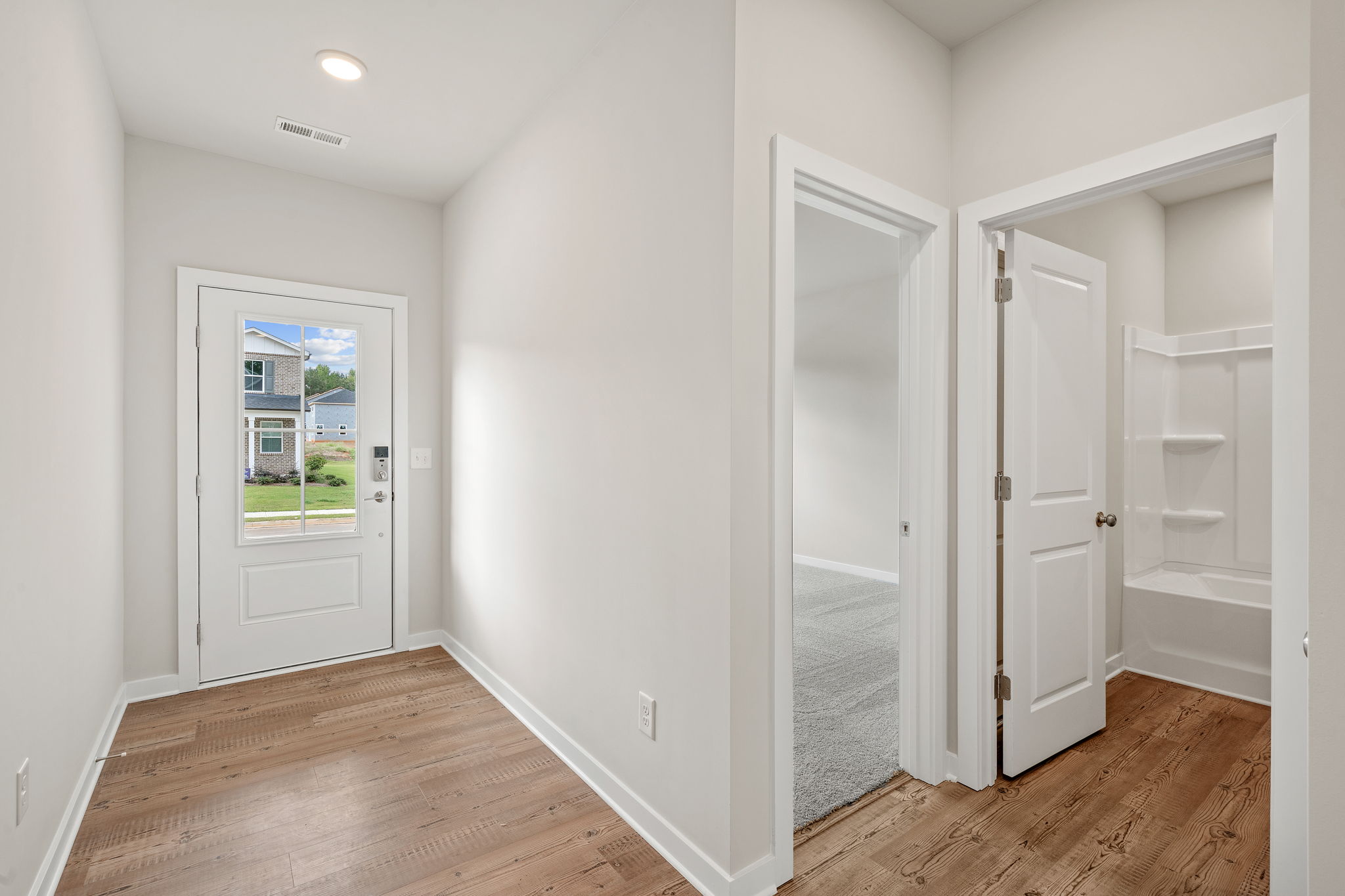 A room with white doors.