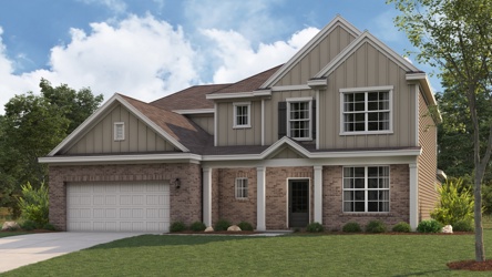 A house with a garage.