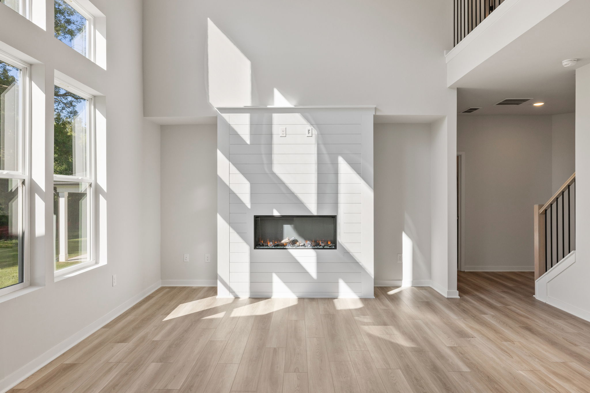 A staircase in a house.