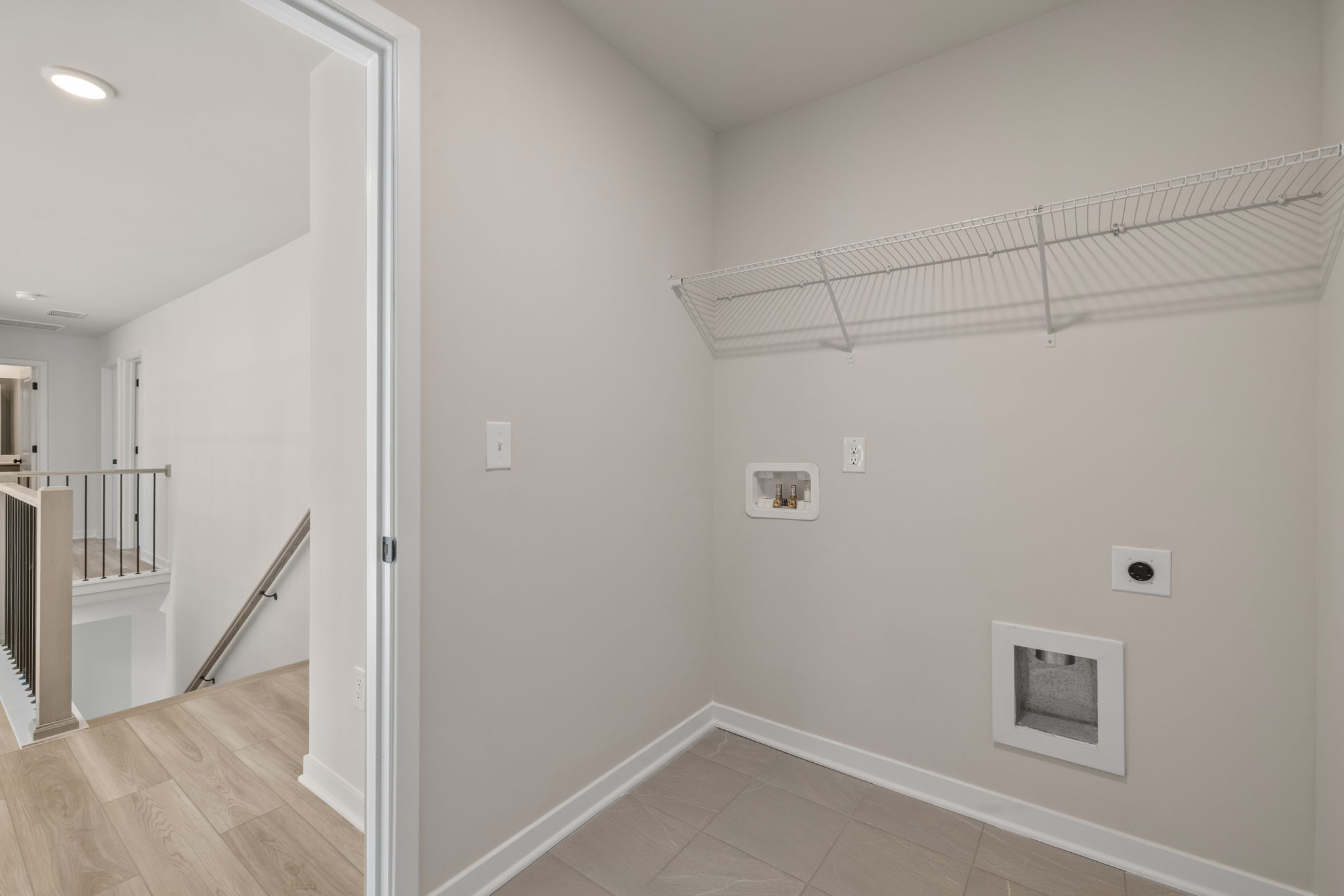 A room with white walls.