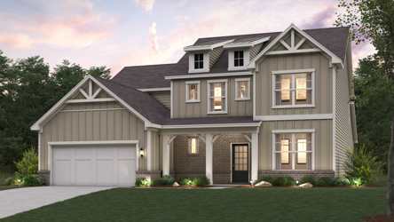 A house with a large front yard.