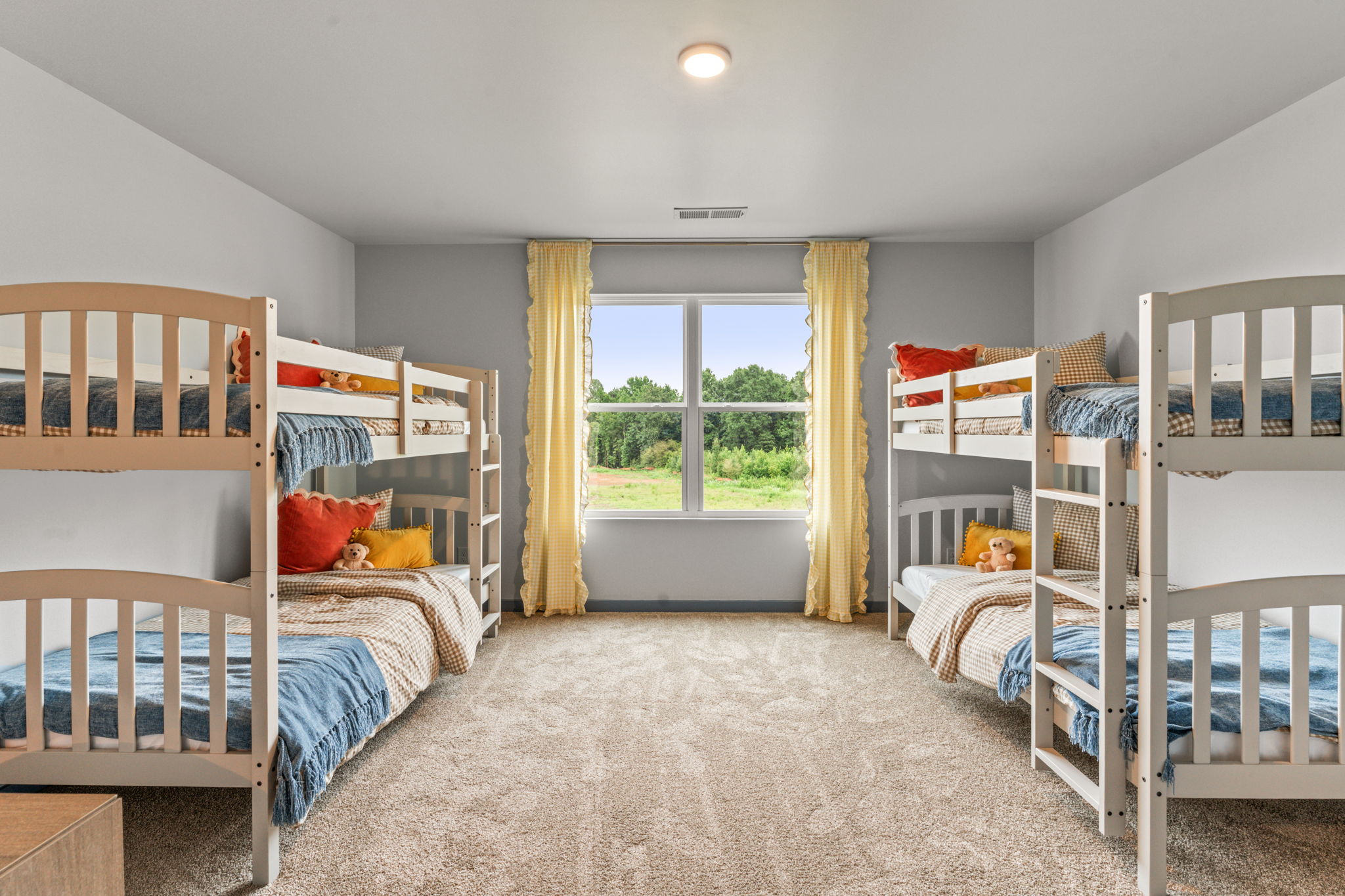 A room with bunk beds.