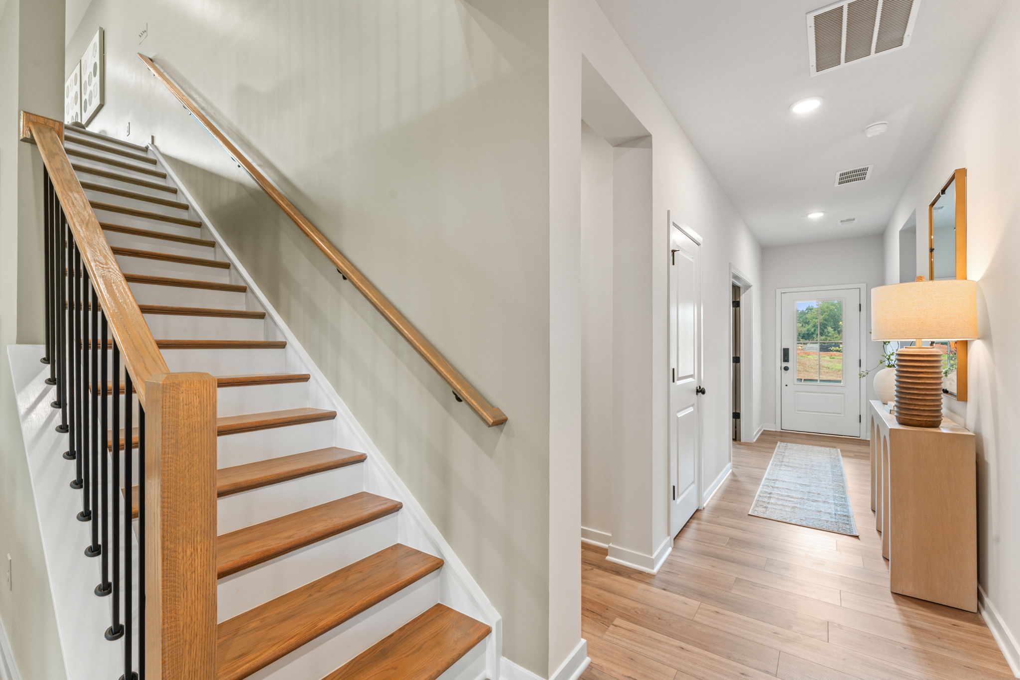 A staircase in a house.