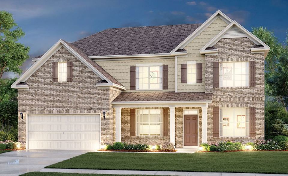 A house with a garage.