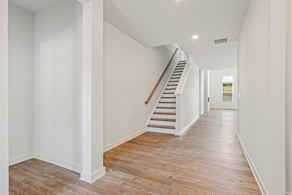 A staircase in a house.