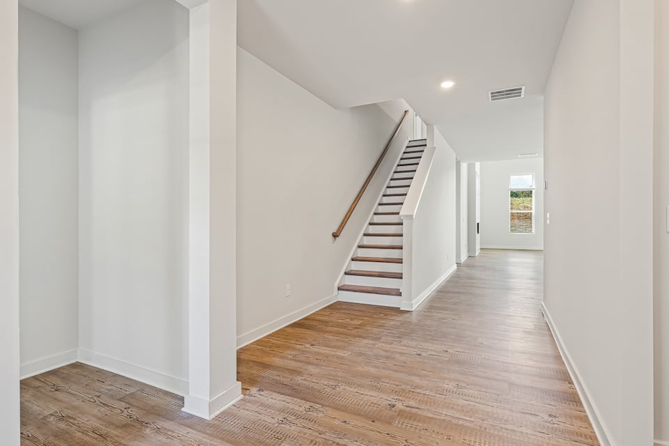A staircase in a house.