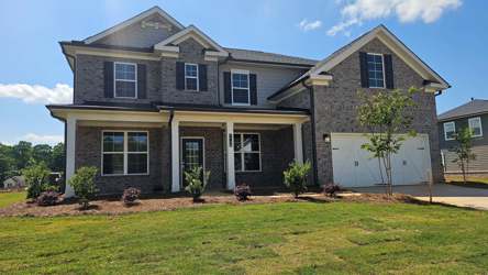 A large brick house.