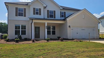 A house with a garage.