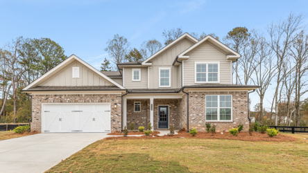 A house with a garage.