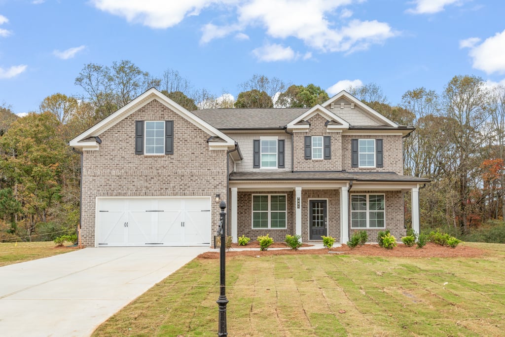 A house with a garage.