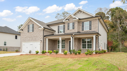 A house with a garage.