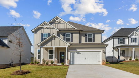 A house with a garage.