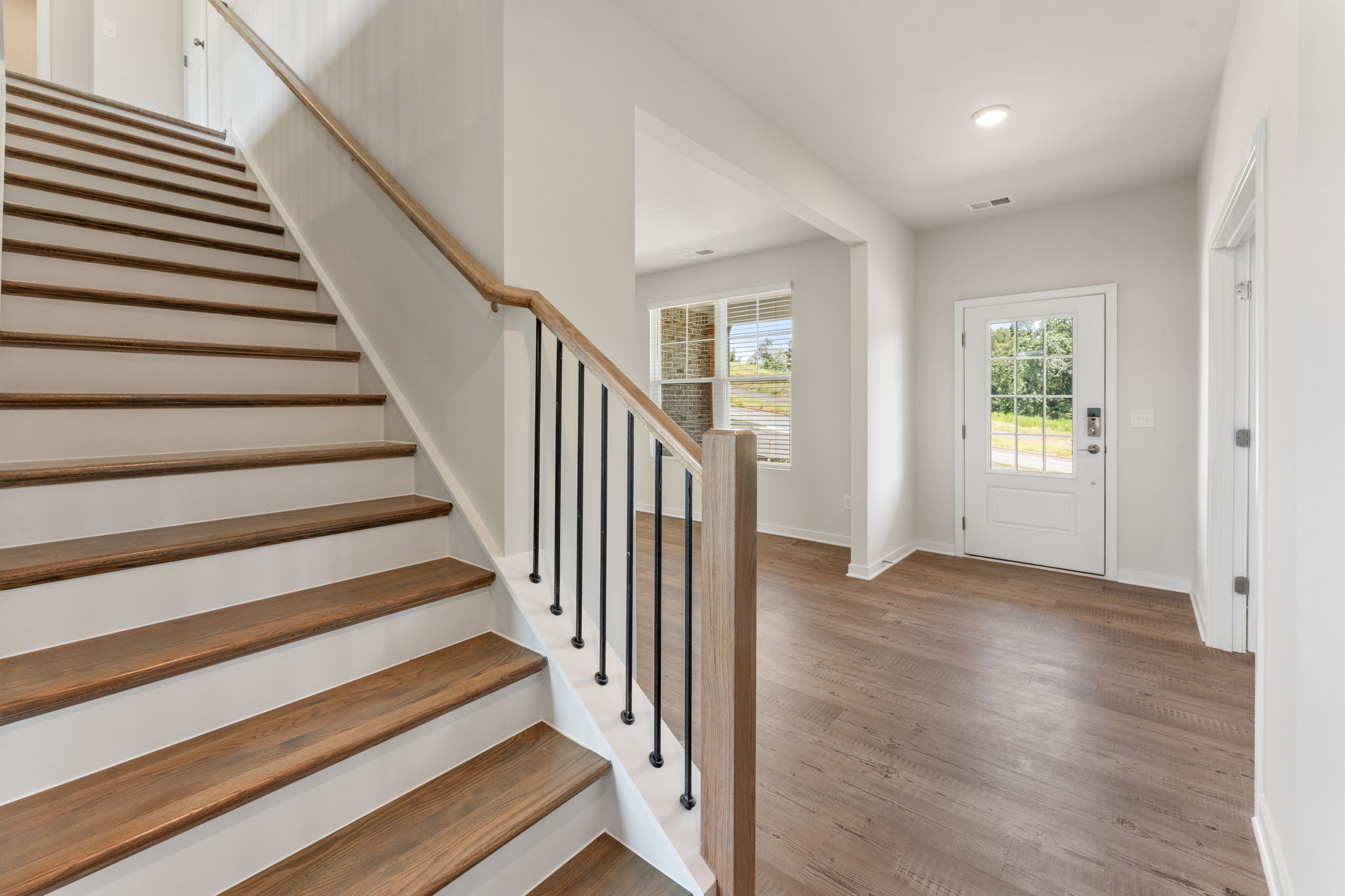 A staircase in a house.